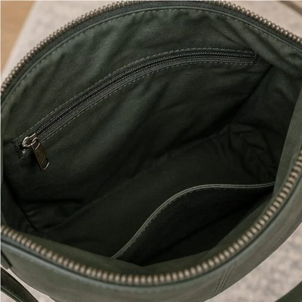 Espresso Pebbled Crossbody Bag